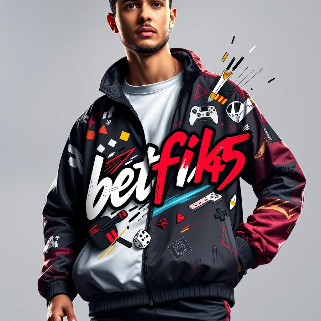 Mens Premium Gaming Windbreaker 'betflik45'