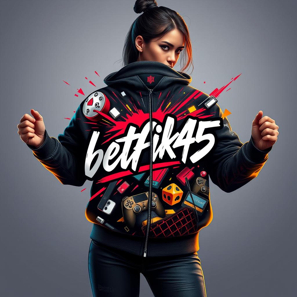 Women's Premium Fleece Jacket with Gaming-Inspired Design 'betflik45'