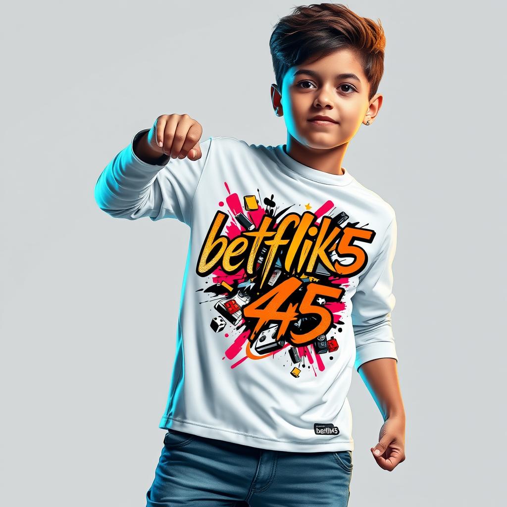 Kids Premium Gaming Long Sleeve T-Shirt 'betflik45'