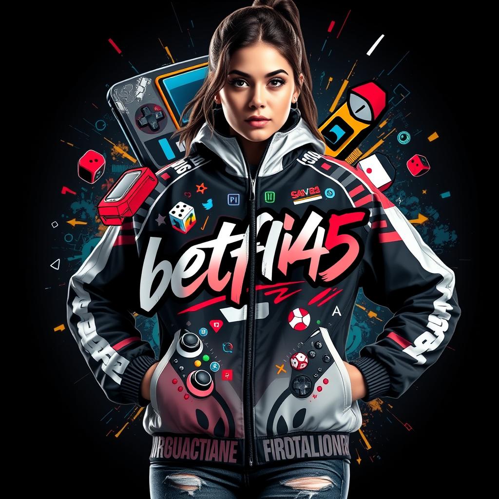 Women's Premium Windbreaker Jacket - Gaming Edition 'betflik45'